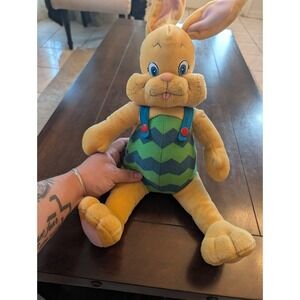Sugarloaf Creations bunny rabbit plush 1995 yellowy green outfit  14" sitting